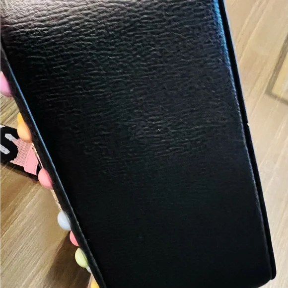 Karl Lagerfeld Black Bag with Multicolor Studs with BONUS bag - Picture 6 of 11